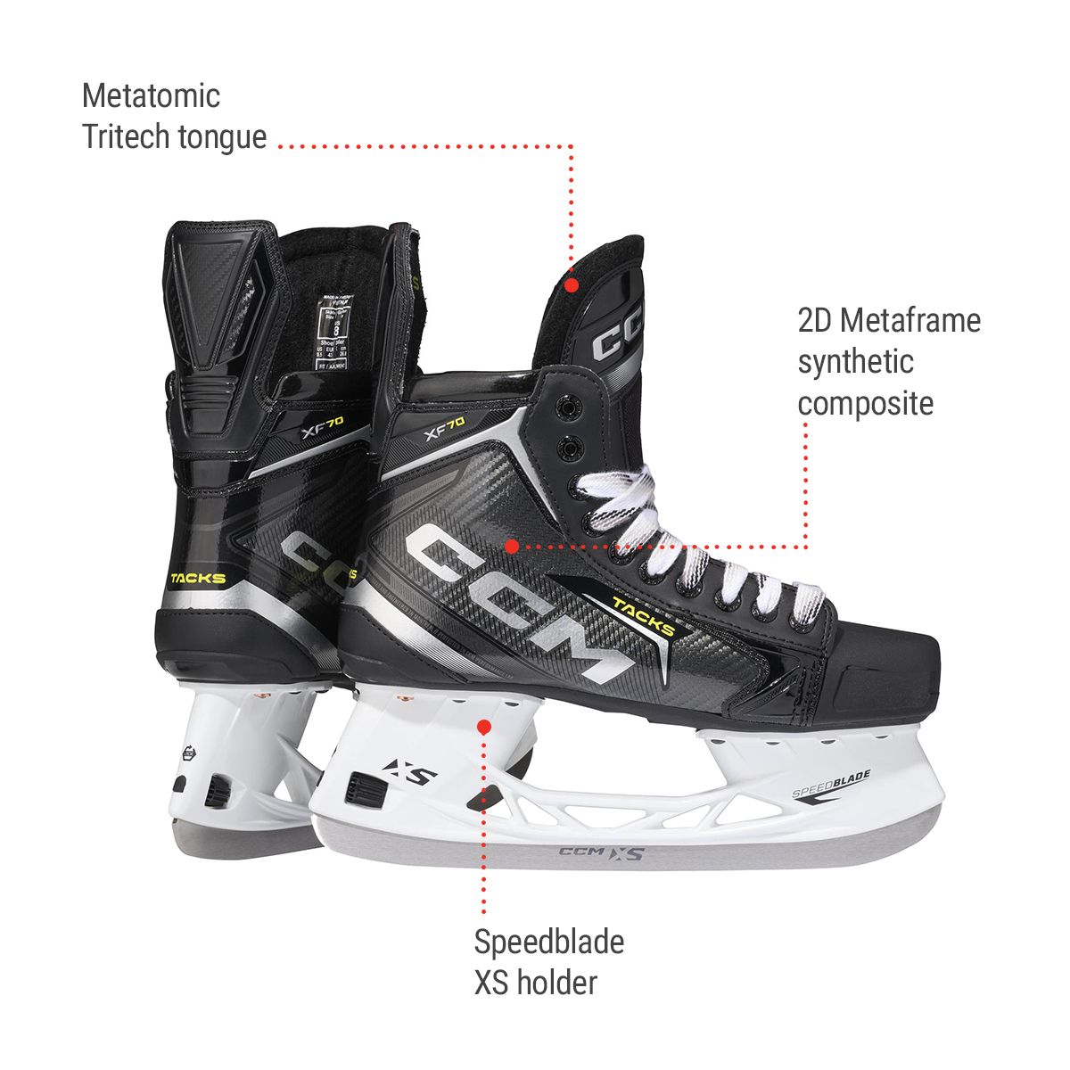 CCM Tacks XF 70 Intermediate Hockey Skates