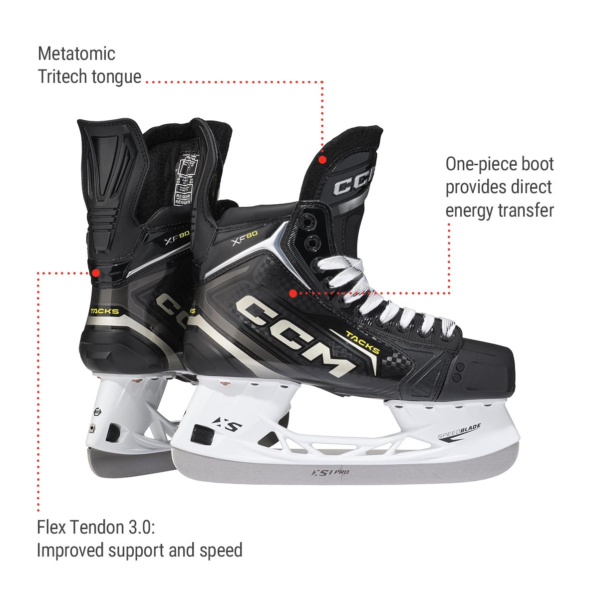 CCM Tacks XF 80 Intermediate Hockey Skates