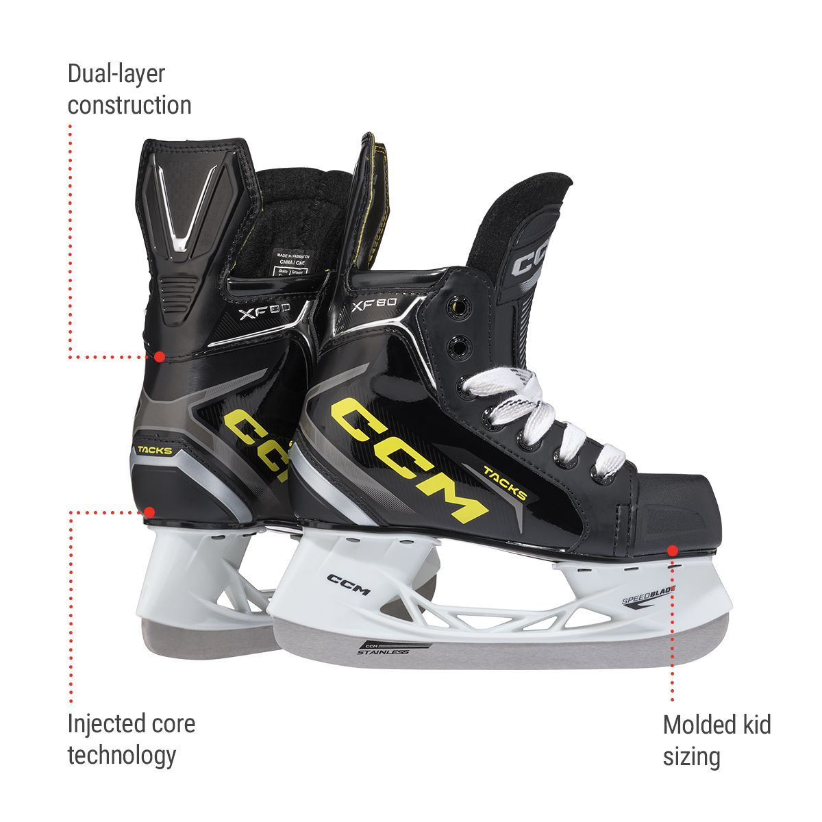 CCM Tacks XF 80 Youth Hockey Skates