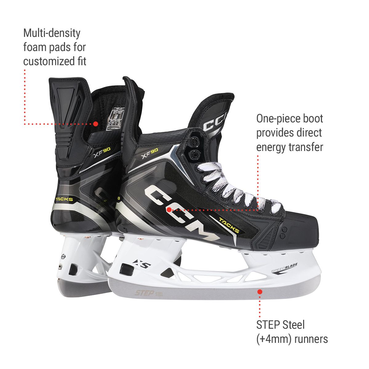 CCM Tacks XF 90 Intermediate Hockey Skates