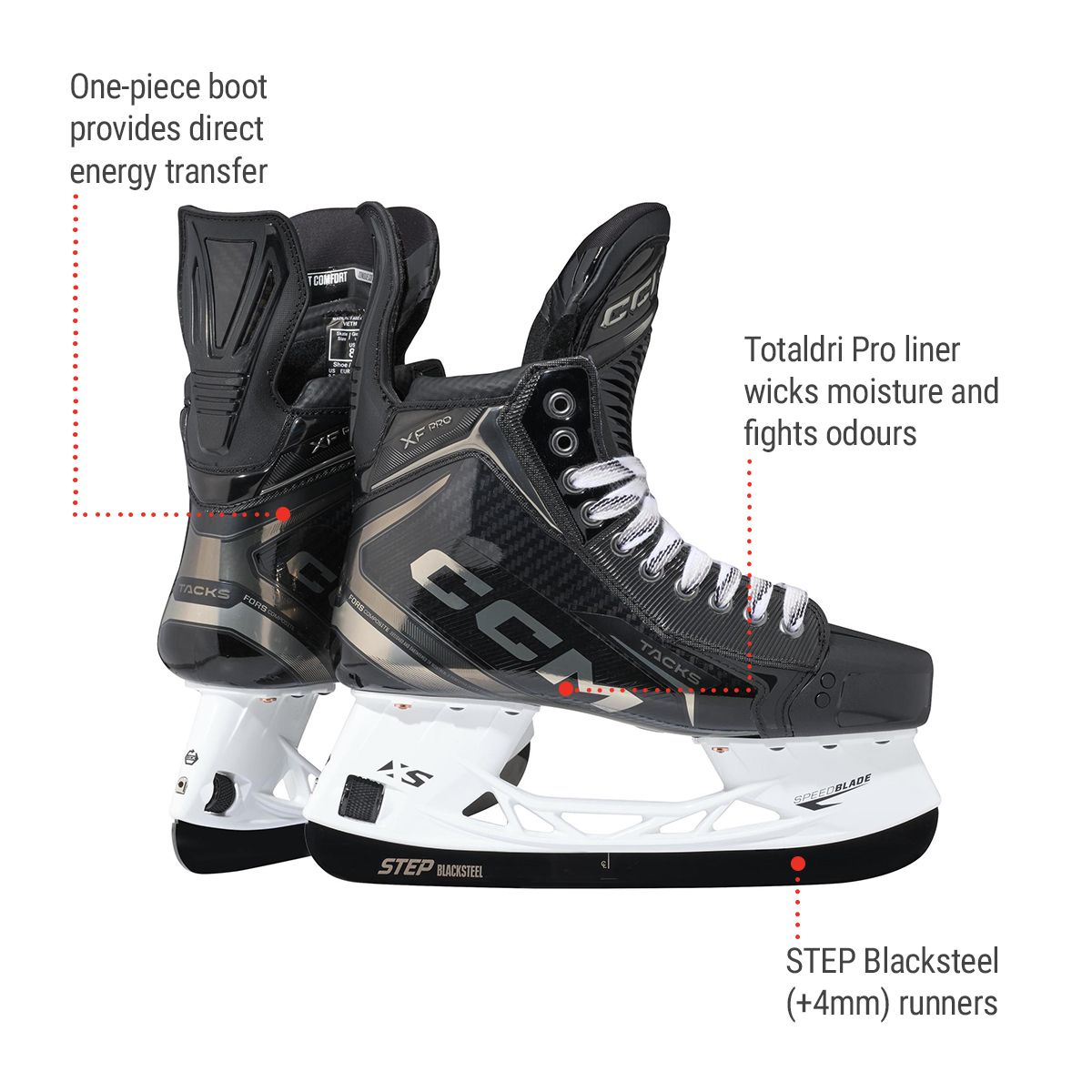 CCM Tacks XF Pro Intermediate Hockey Skates