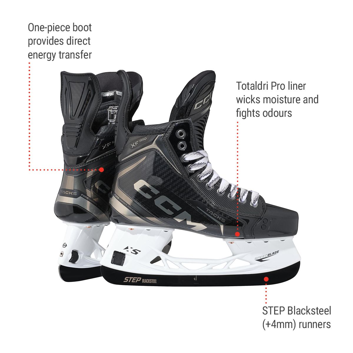 CCM Tacks XF Pro Junior Hockey Skates
