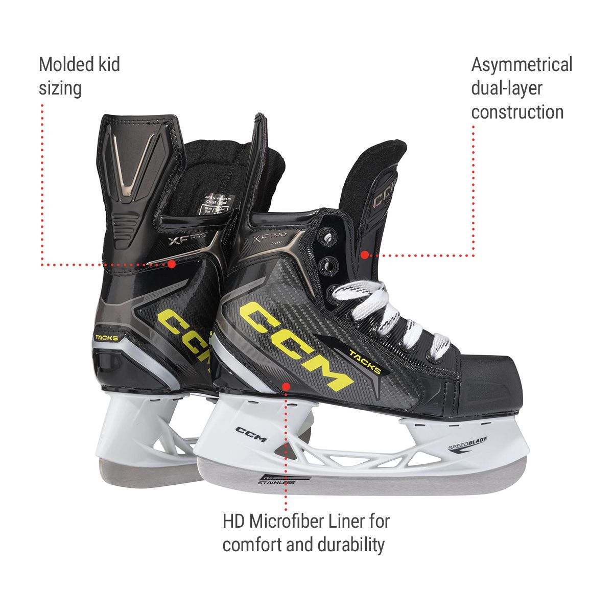 CCM Tacks XF Pro Youth Hockey Skates