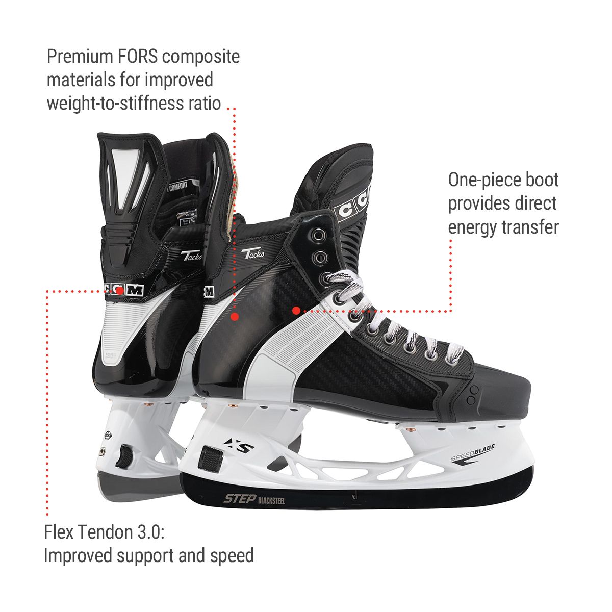 CCM Tacks XF Pro 652 Intermediate Hockey Skates