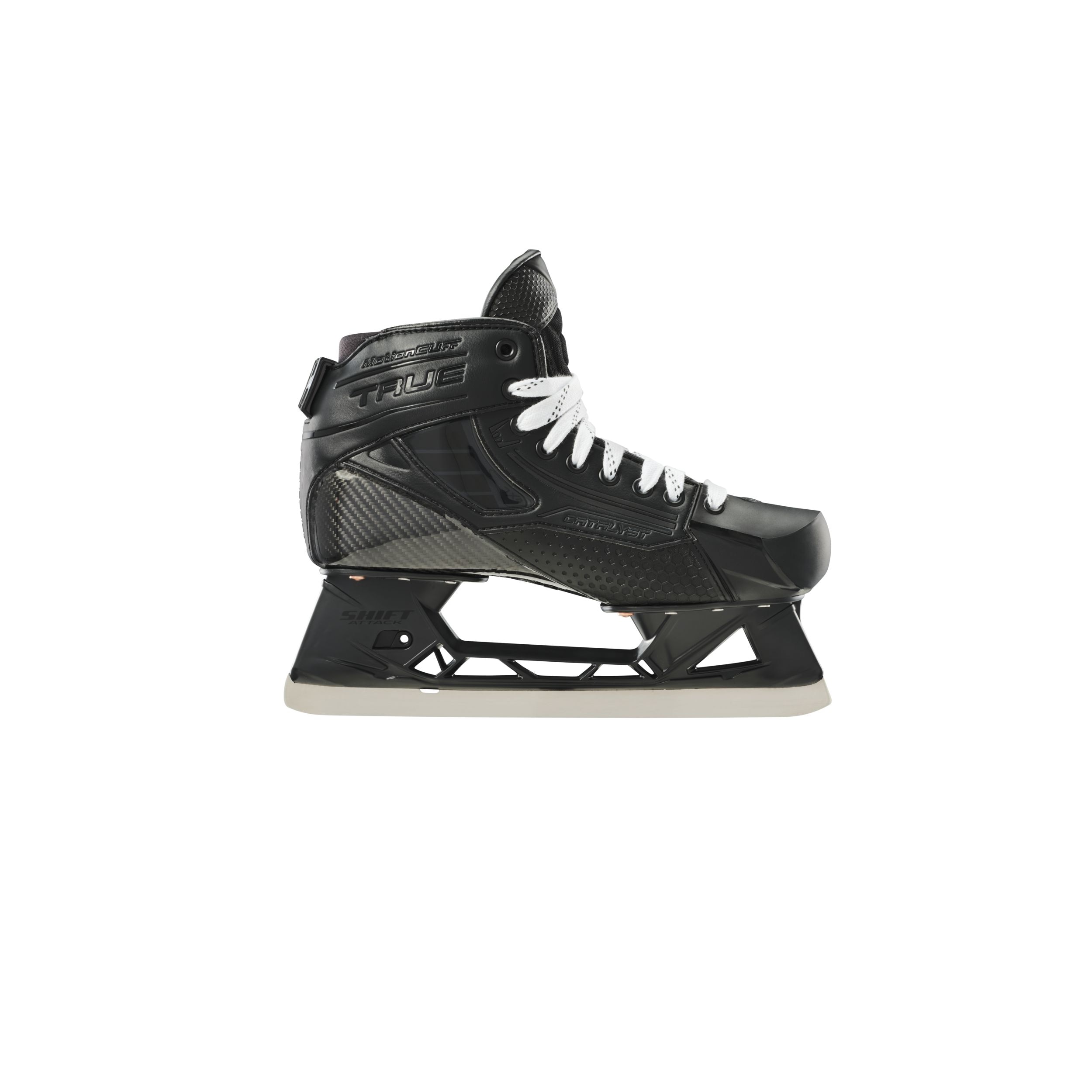 TRUE Catalyst 7x4 Blackout Intermediate Goalie Skates