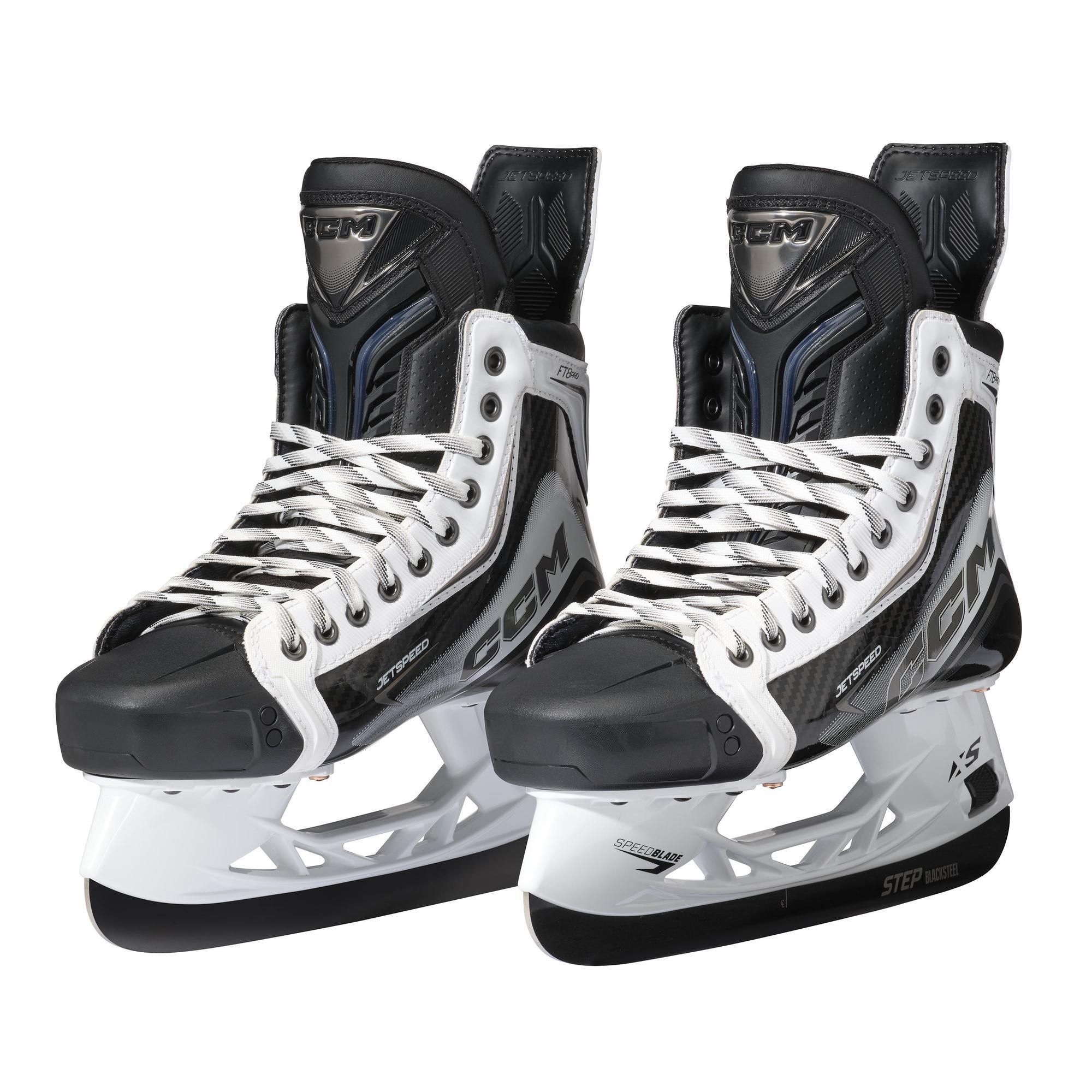 CCM JetSpeed FT8 Pro Intermediate White Hockey Skates