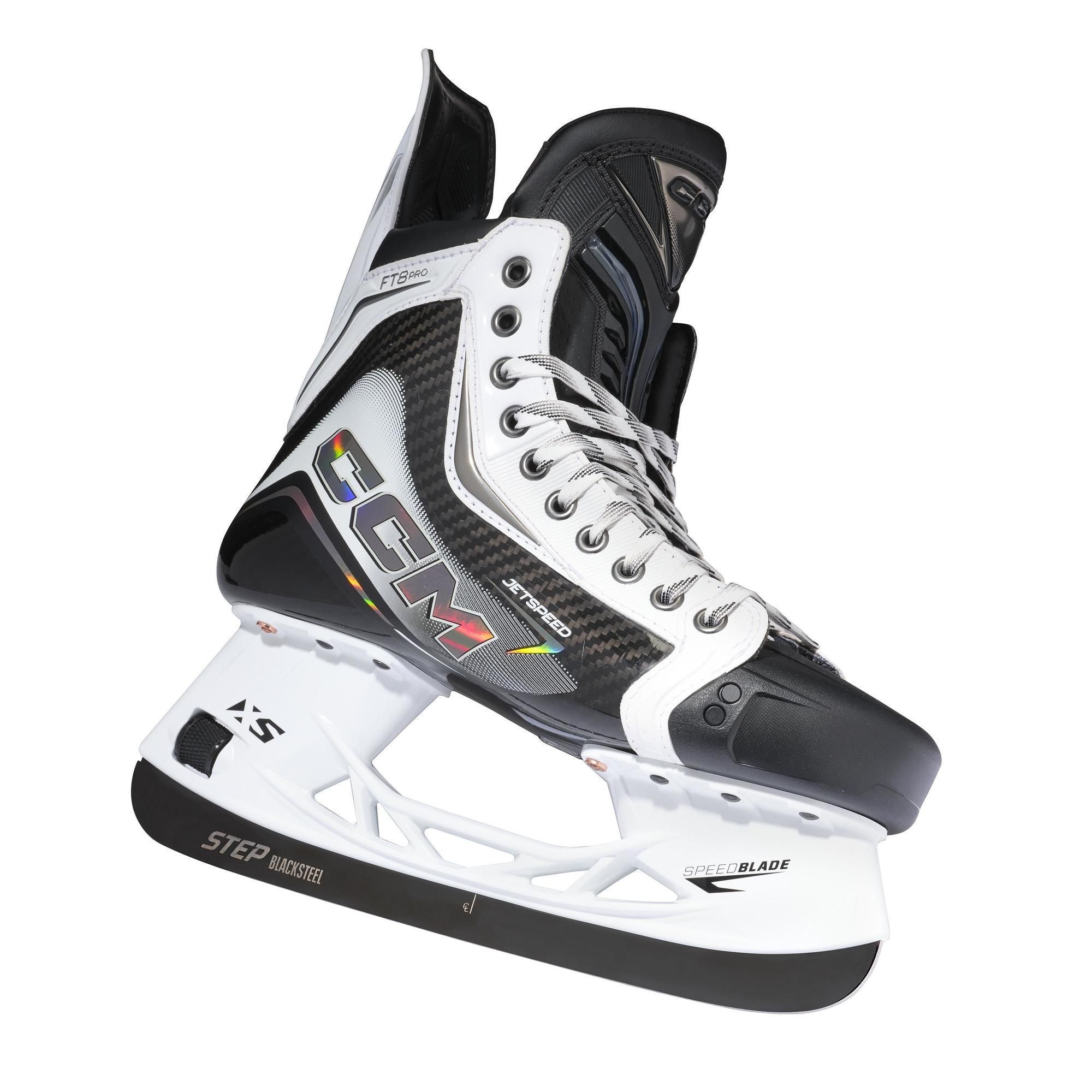 CCM JetSpeed FT8 Pro Intermediate White Hockey Skates