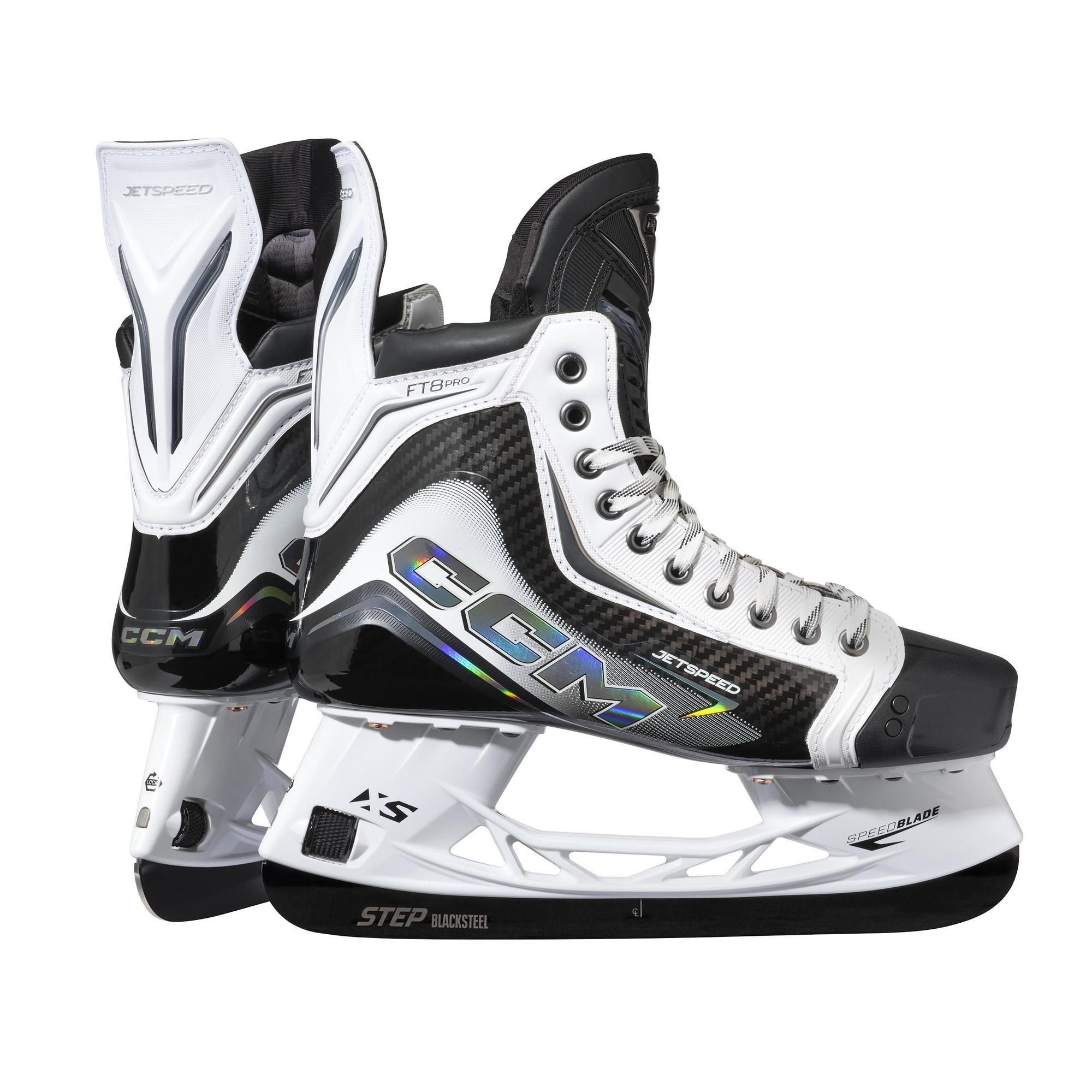 CCM JetSpeed FT8 Pro Intermediate White Hockey Skates