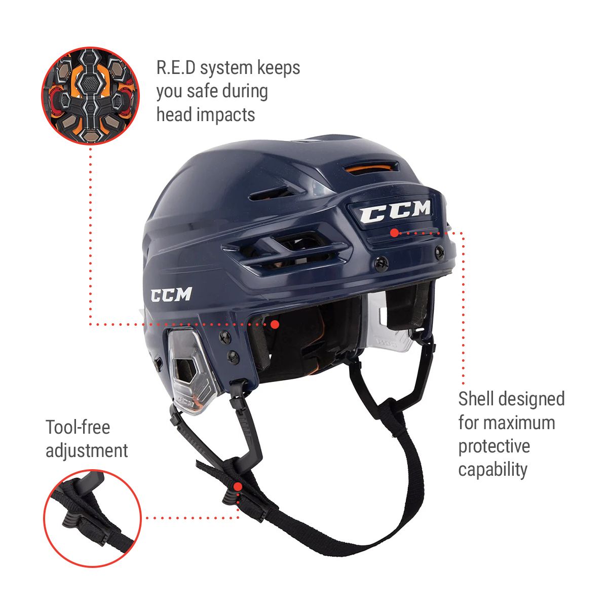 CCM Tacks 710 Senior Hockey Helmet