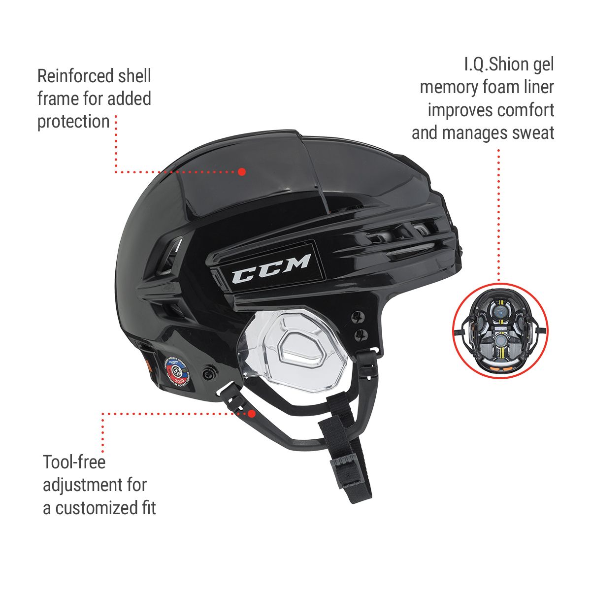 CCM Senior Tacks 910 Hockey Helmet