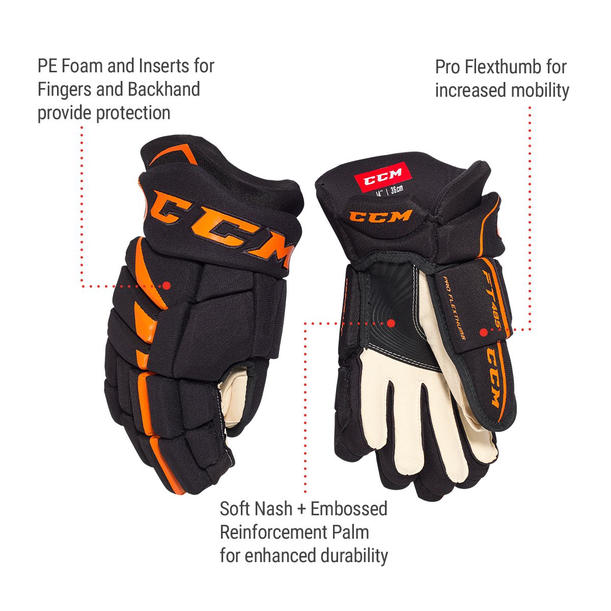 CCM Jetspeed FT485 Senior Hockey Gloves