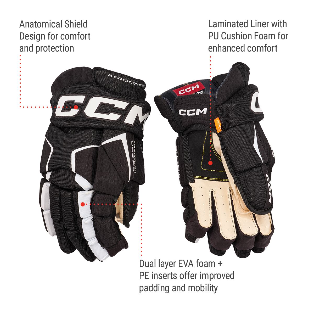 CCM Tacks AS580 Senior Hockey Gloves
