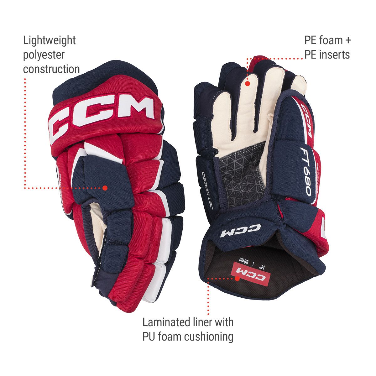 CCM JetSpeed 680 Senior Hockey Gloves