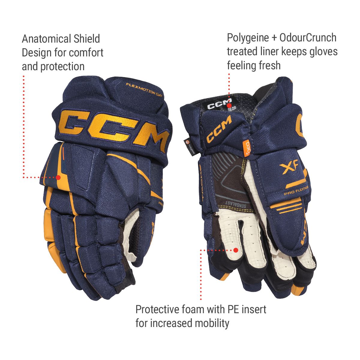 CCM Tacks XF Senior Hockey Gloves