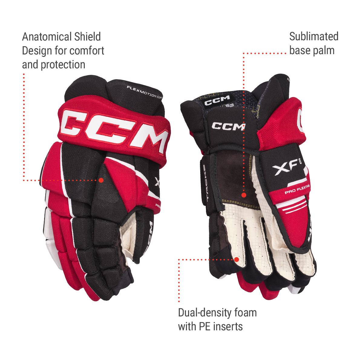 CCM Tacks XF 80 Junior Hockey Gloves