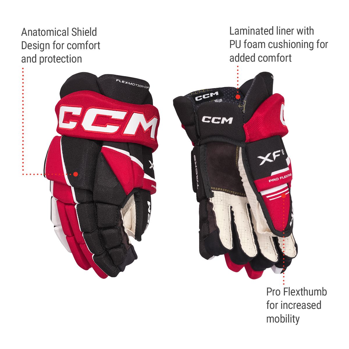 CCM Tacks XF 80 Senior Hockey Gloves