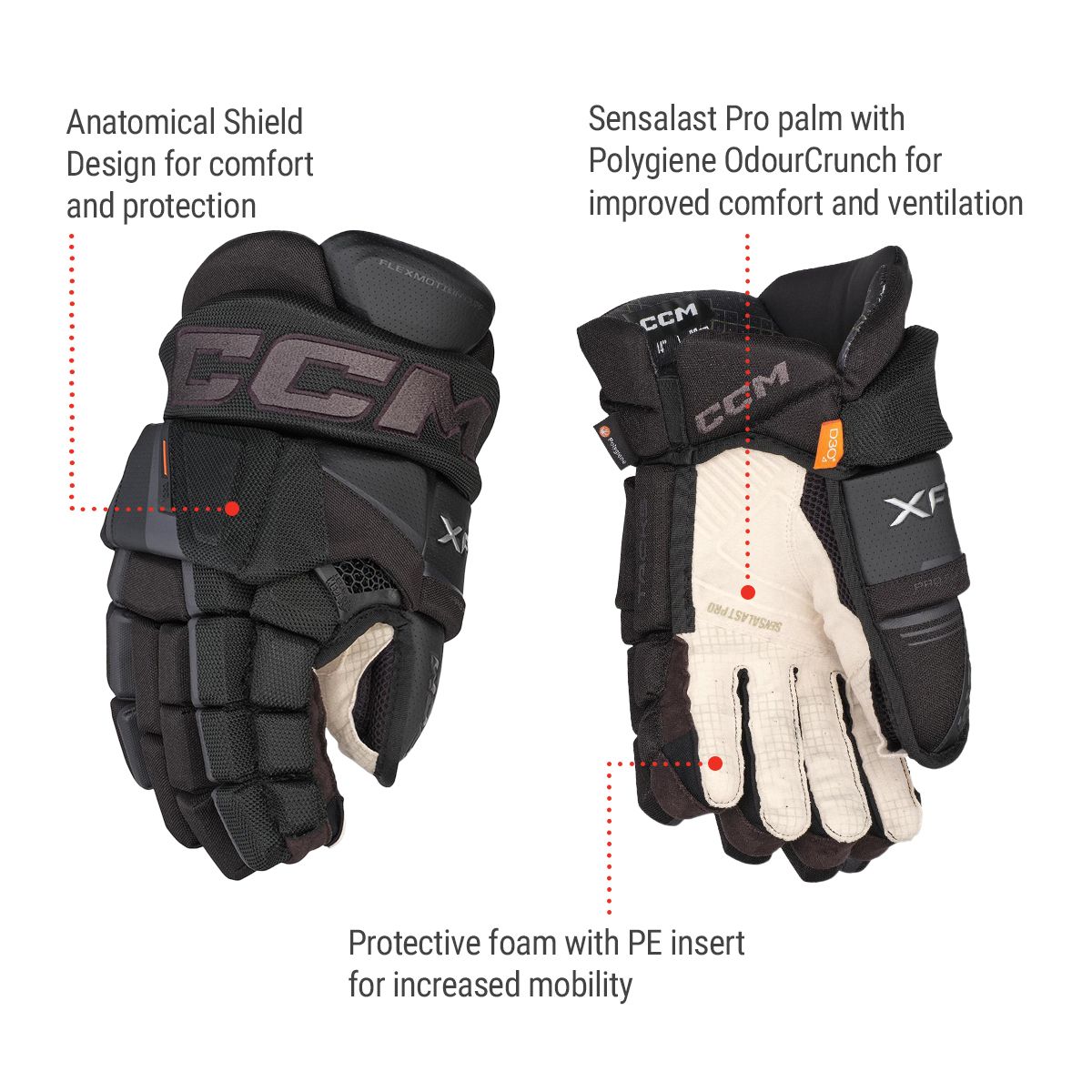 CCM Tacks XF Pro Senior Hockey Gloves