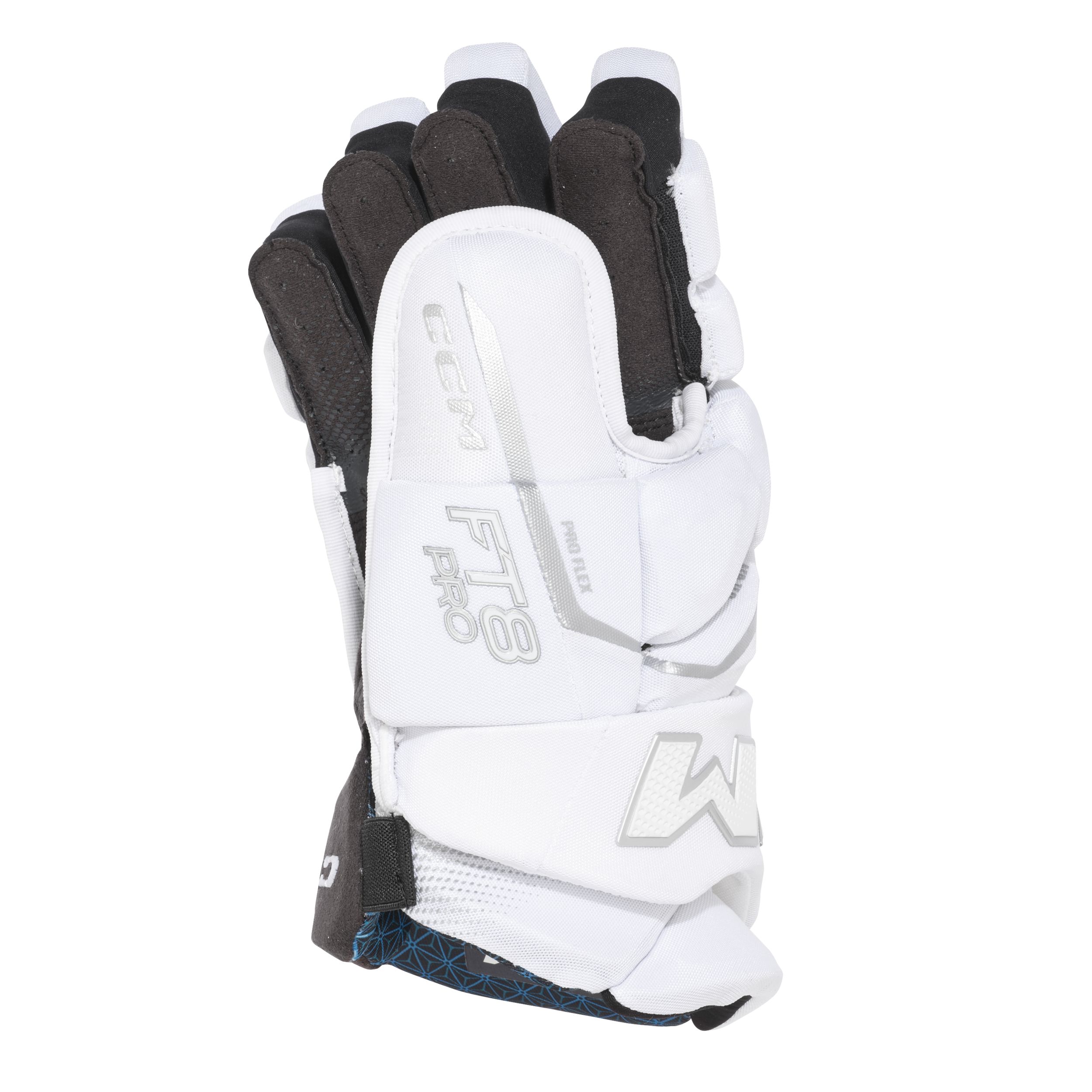 CCM JetSpeed FT8 Pro Senior White Hockey Gloves