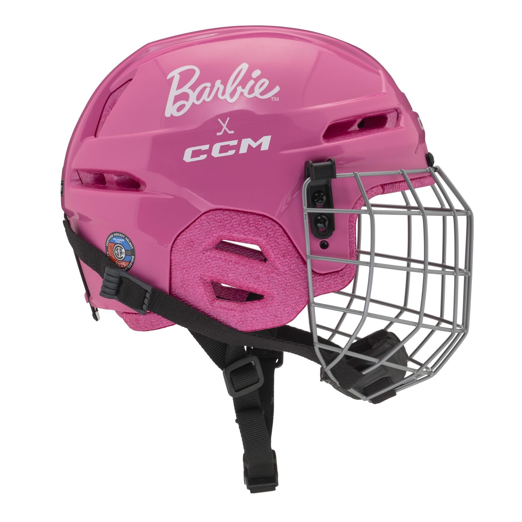 Youth CCM X Barbie Multi Sport Hockey Helmet Combo