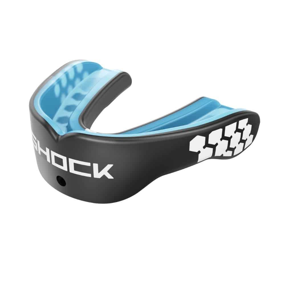 Shock Doctor Gel Max Power Convertible Adult Mouthguard Front_Angled_Left