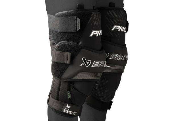 Bauer Pro Senior Goalie Knee Guard Front_Angled_Right