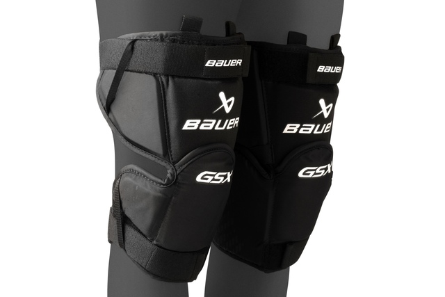 Bauer GSX Youth Goalie Knee Guard Front_Angled_Right