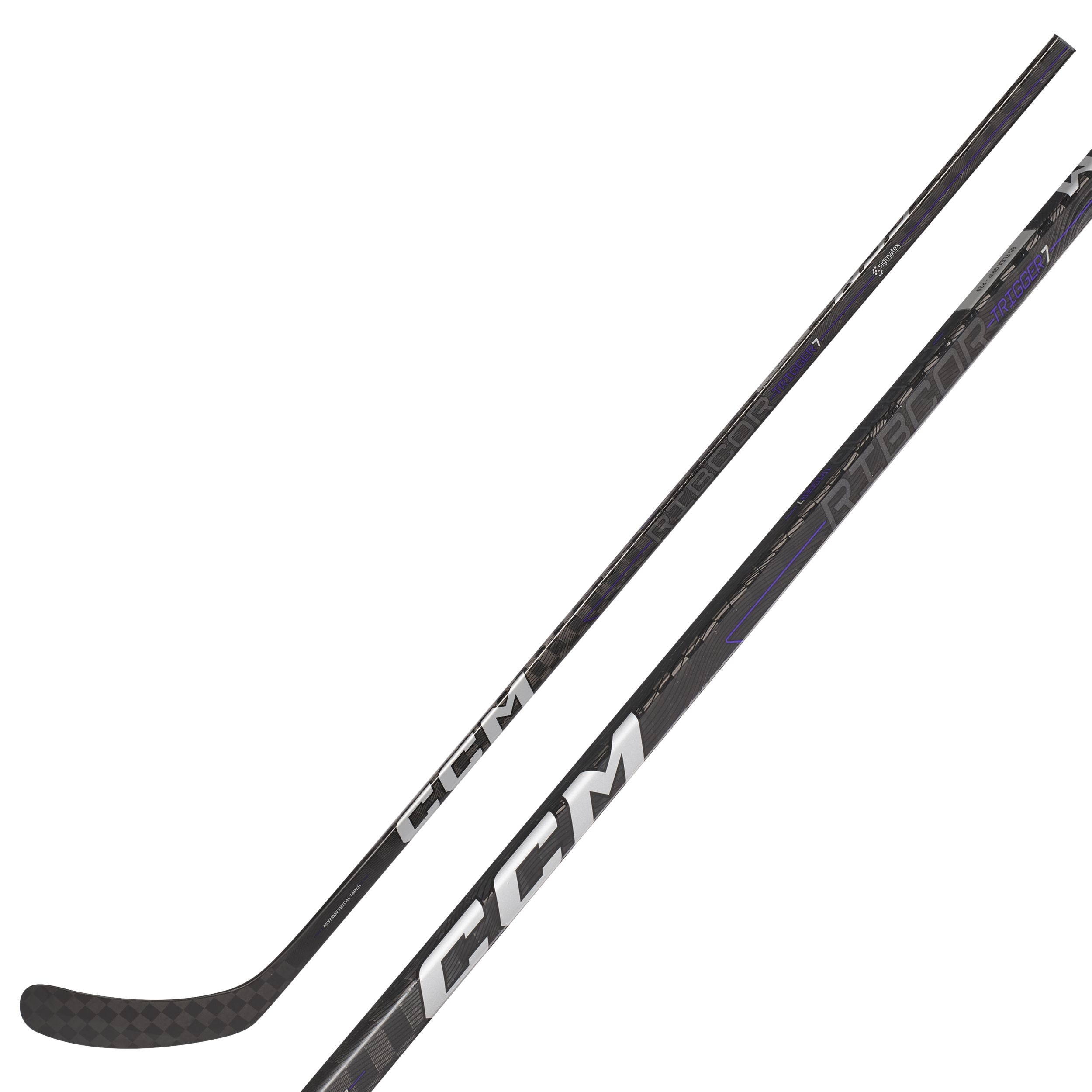 CCM Ribcor Trigger 7 Grip Senior Hockey Stick, Carbon Fiber, Low Kick