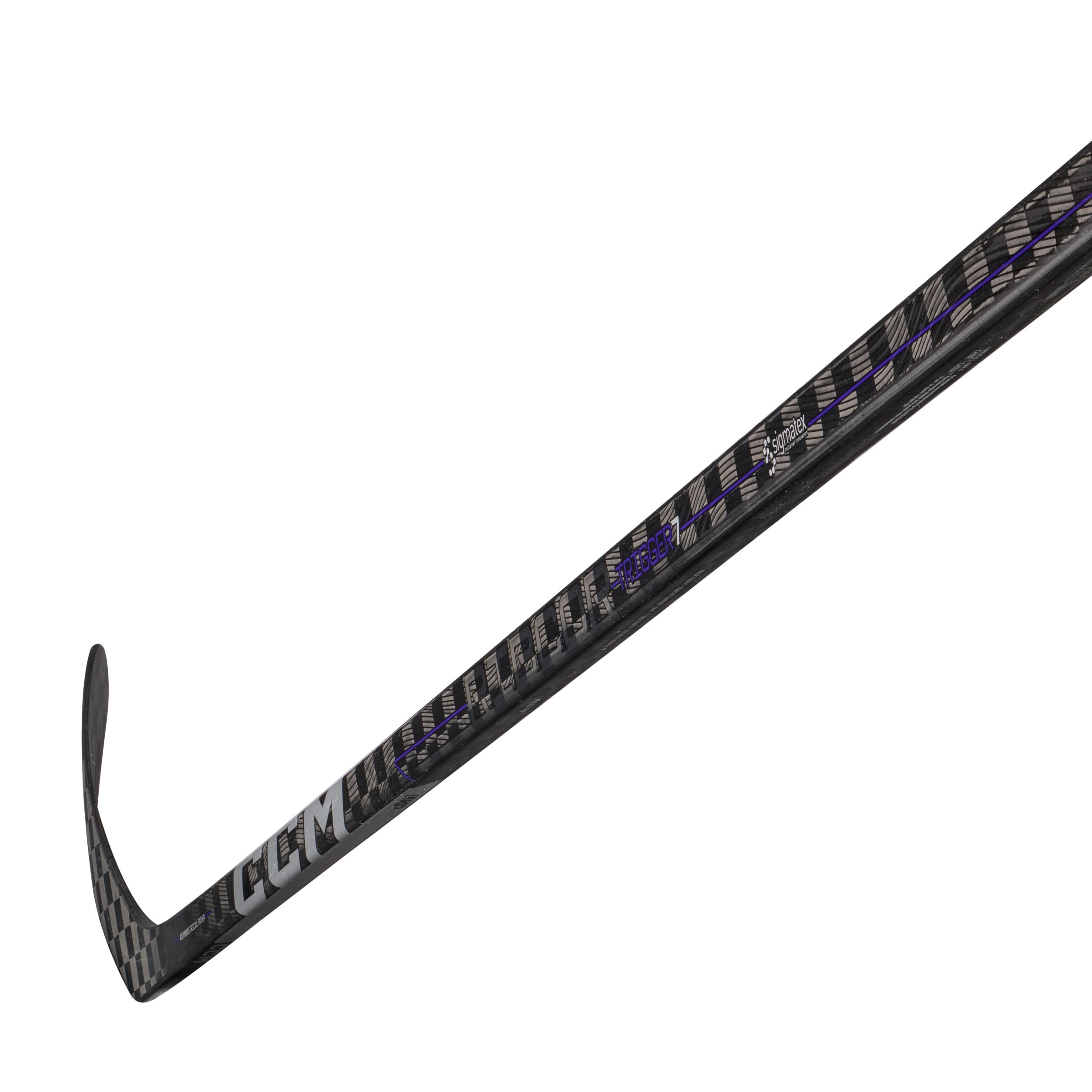 CCM Ribcor Trigger 7 Grip Senior Hockey Stick, Carbon Fiber, Low Kick