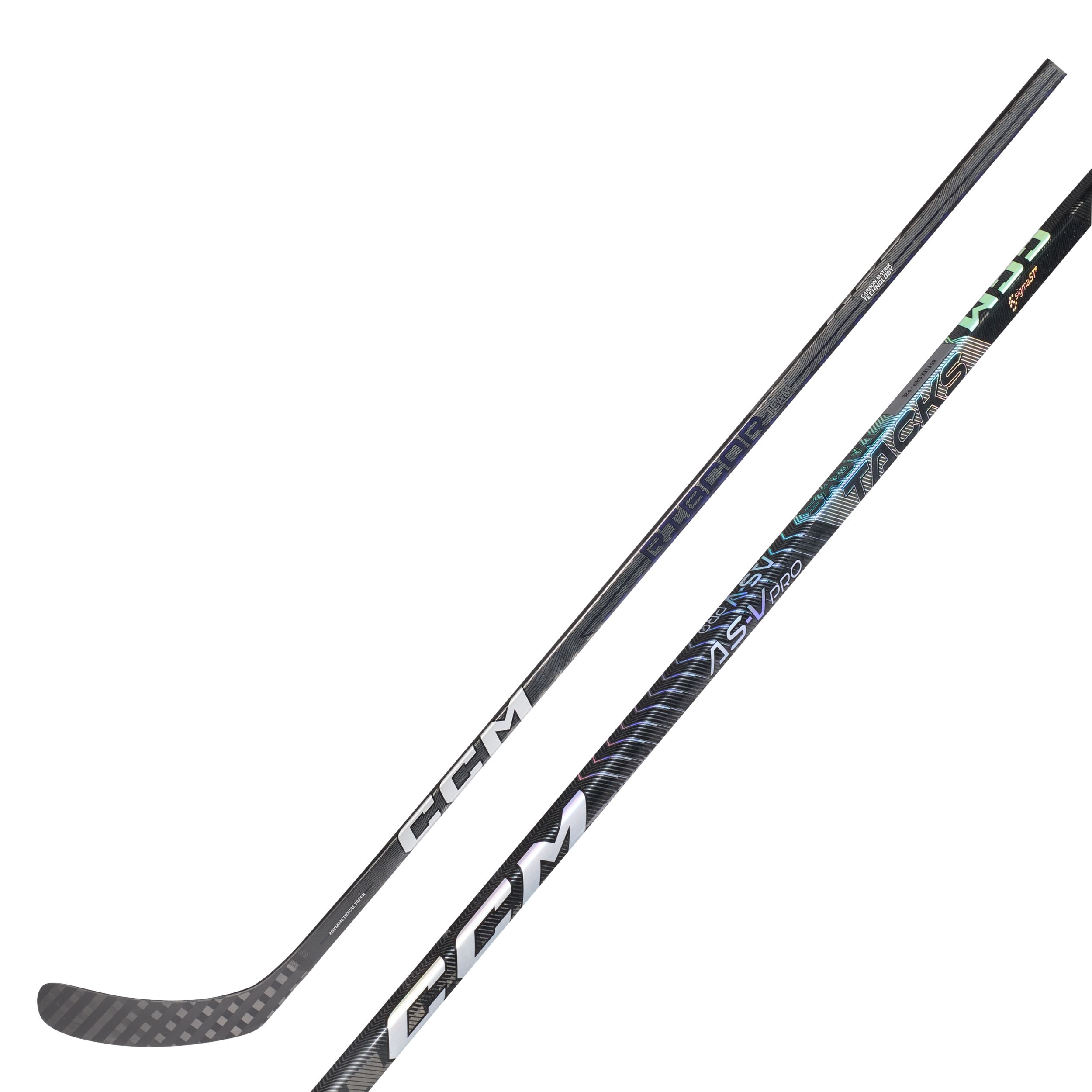 CCM Ribcor Team 7 Grip Senior Hockey Stick, Carbon Fiber, Low Kick