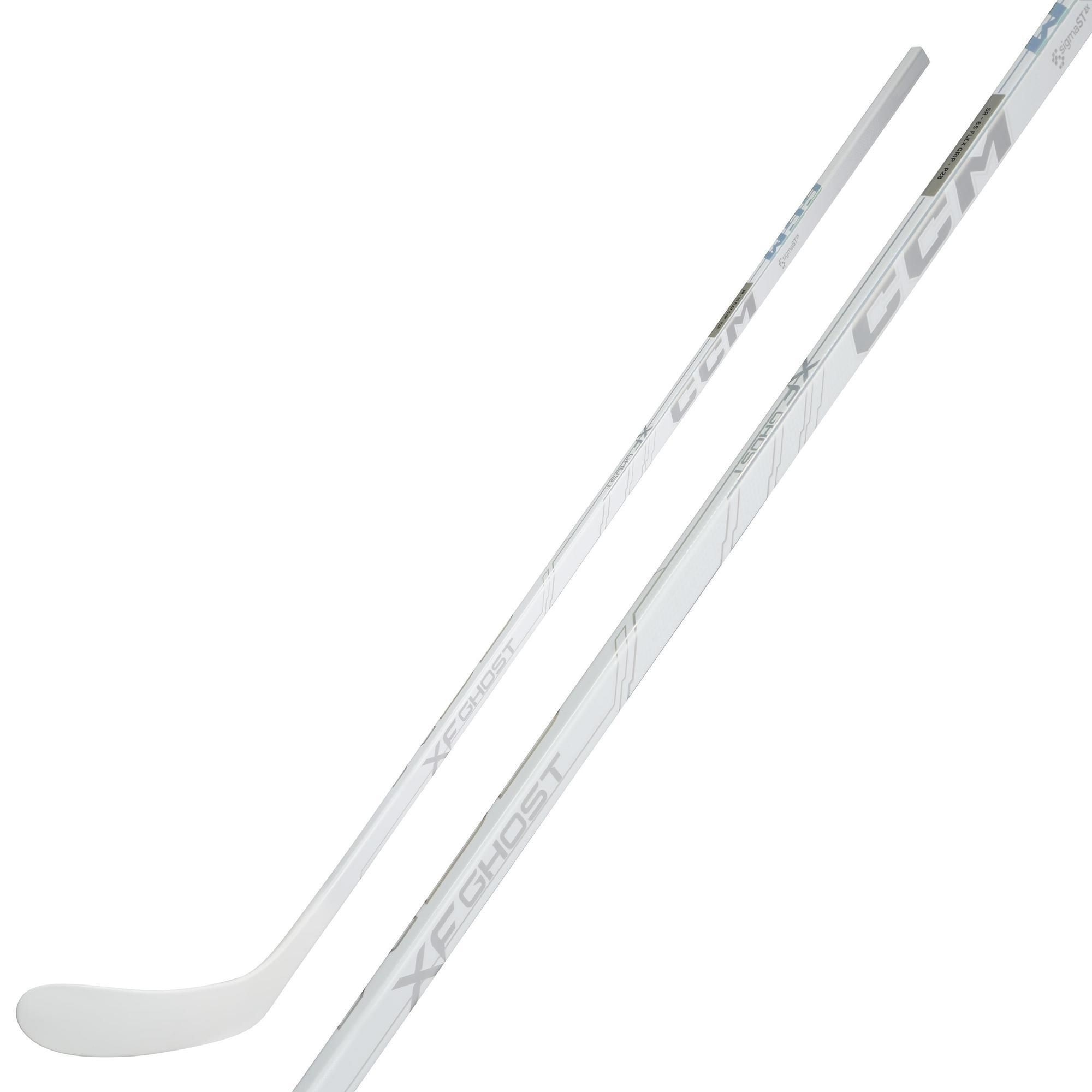 CCM Tacks XF Ghost Youth White Hockey Stick
