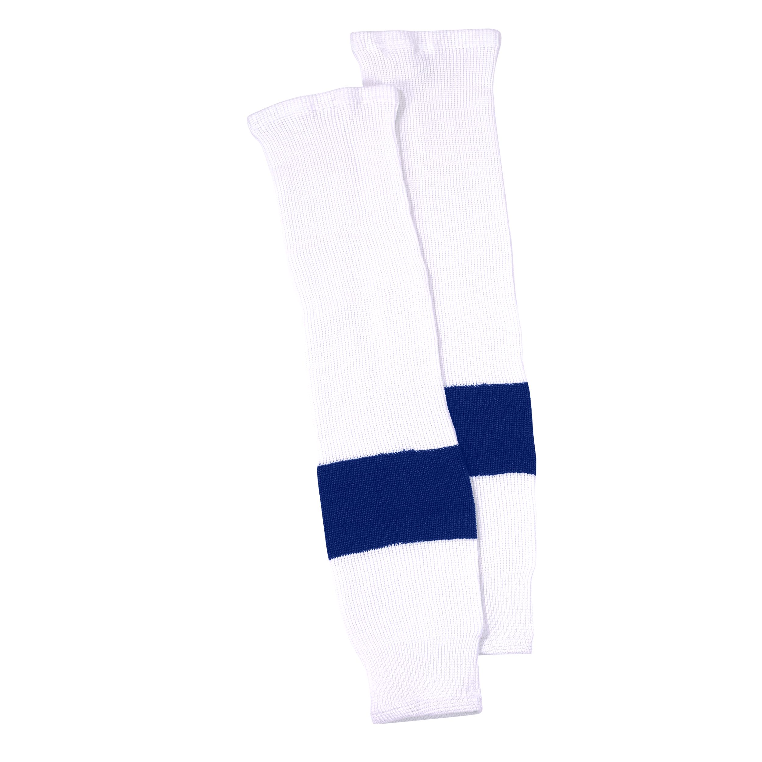 CCM S100PT NHL Knit Socks White (Away Game) Senior 28 Inch