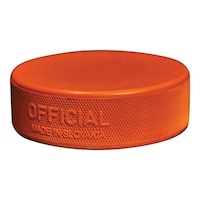 Inglasco Weighted Training Hockey Puck 10oz Front_Angled_Left
