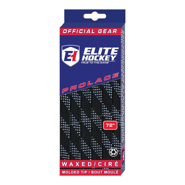 Elite Hockey Waxed Skate Laces - Black / White