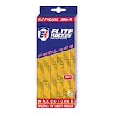 Elite Hockey® Waxed Skate Laces - Yellow / Black Front_Angled_Left