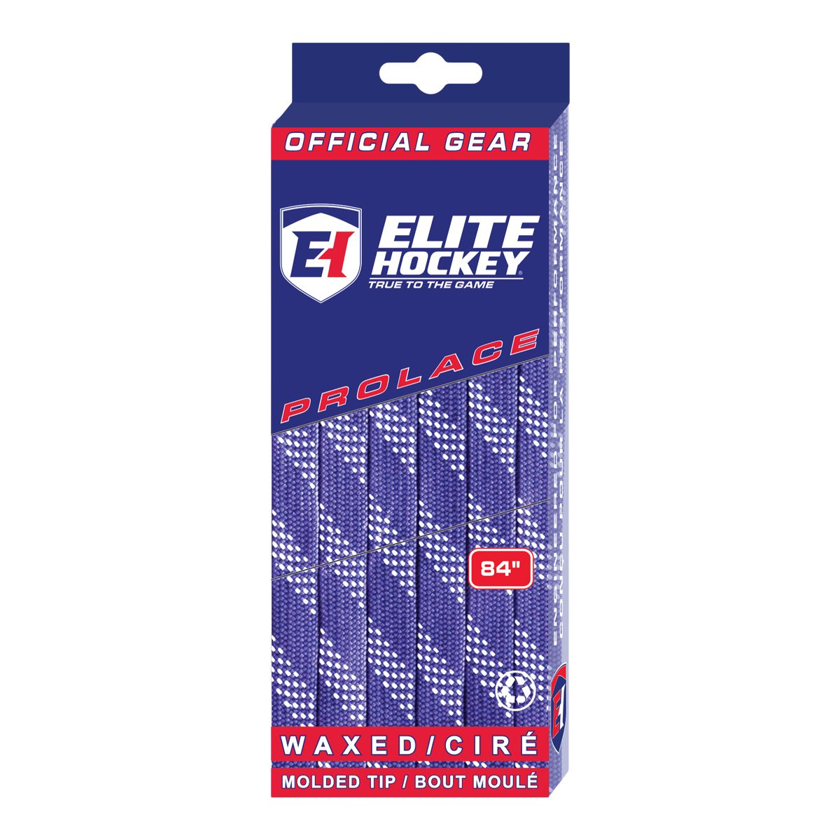 Elite Hockey Waxed Skate Laces - Purple / White