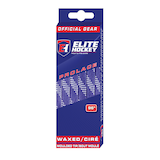 Elite Hockey Waxed Skate Laces - Purple / White Front_Angled_Left