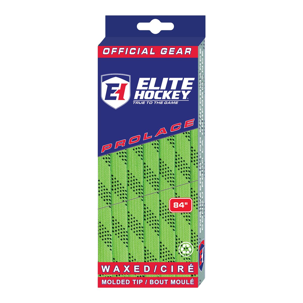 Elite Hockey® Waxed Skate Laces - Lime / Black