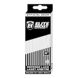 Elite Hockey® Non-Waxed White Referee Skate Laces Front_Angled_Left