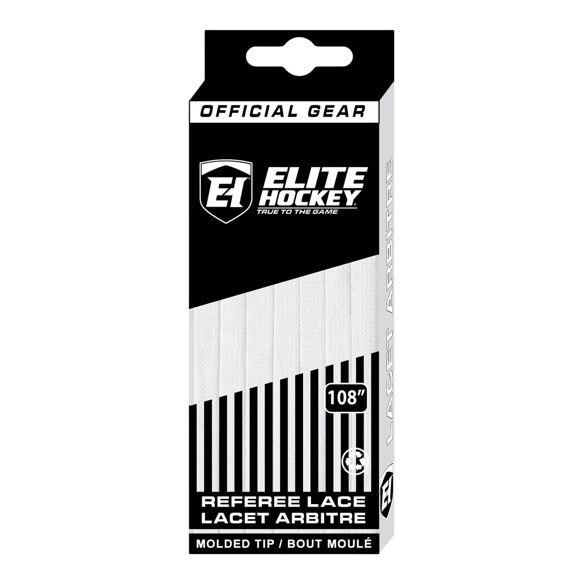 Elite Hockey® Non-Waxed White Referee Skate Laces