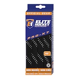 Elite Hockey Pro-X7 Non-Waxed Wide Skate Laces - Black/White Front_Angled_Left