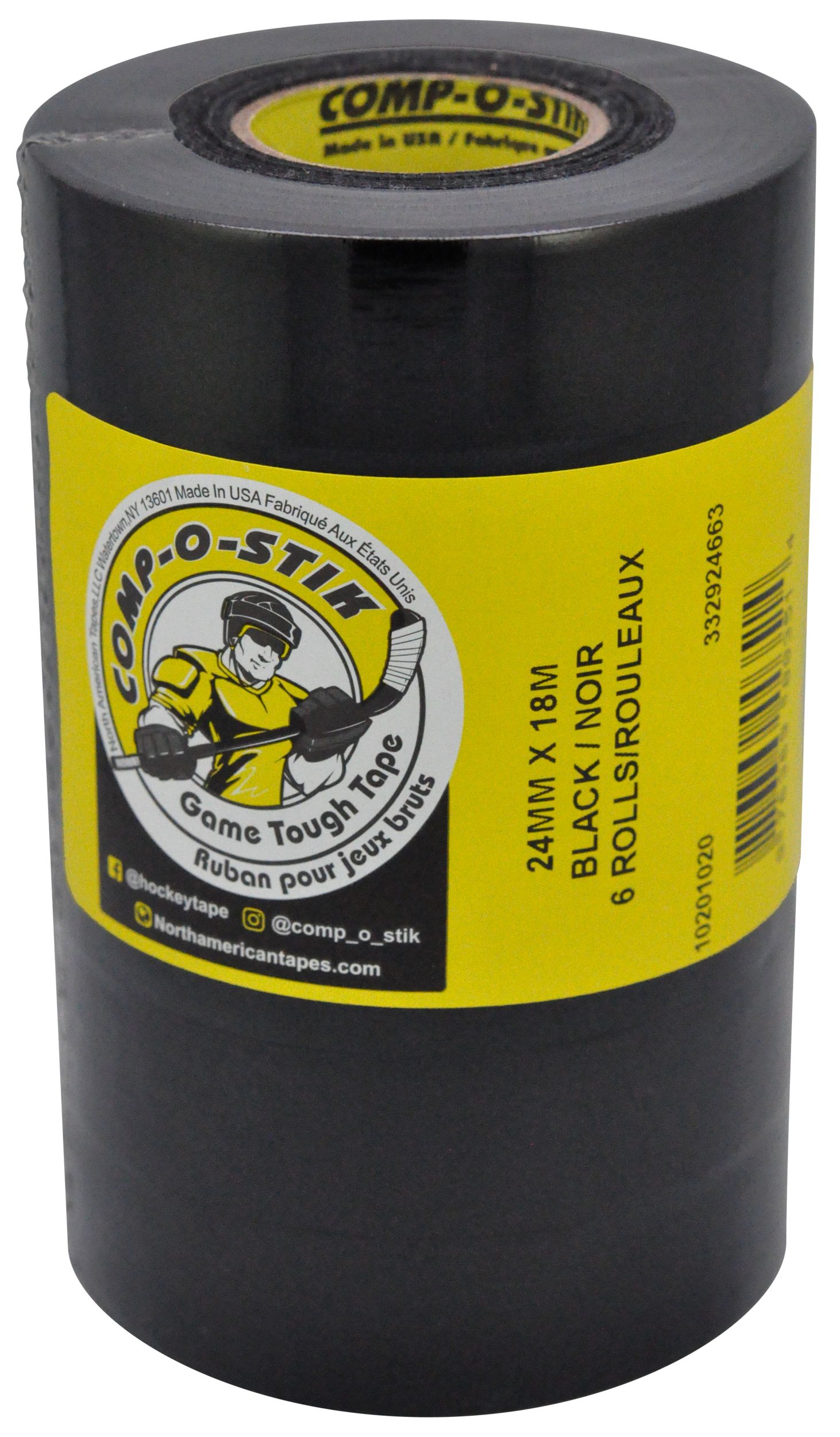 Comp-O-Stik 24MM X 18M Cloth Hockey Tape - 6 Pack