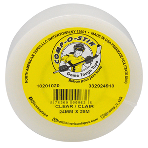 COMP-O-STIK 24MM X 25M Clear Hockey Tape
