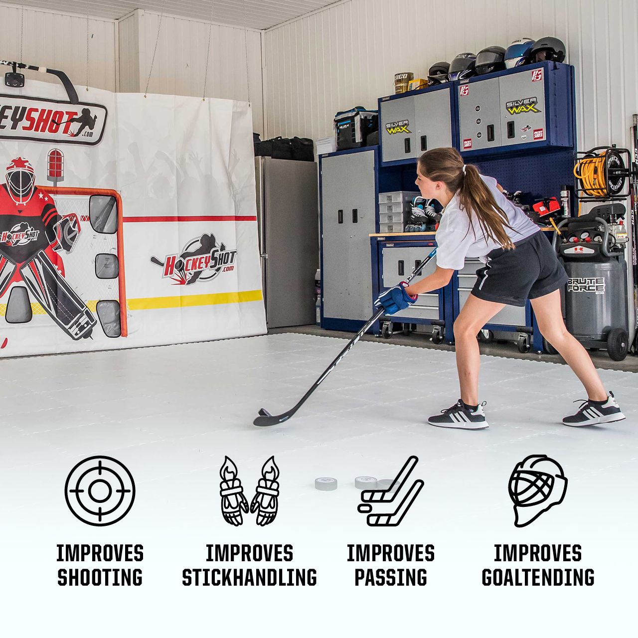 HockeyShot Dryland Allstar Tiles - 10 pk Composite_or_Mixed