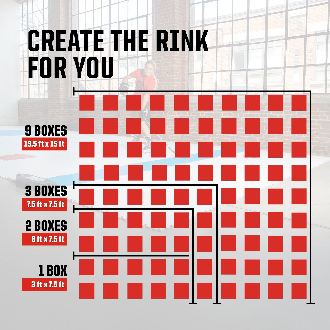 HockeyShot Revolution Skate-Able Tiles - 10 pk Composite_or_Mixed