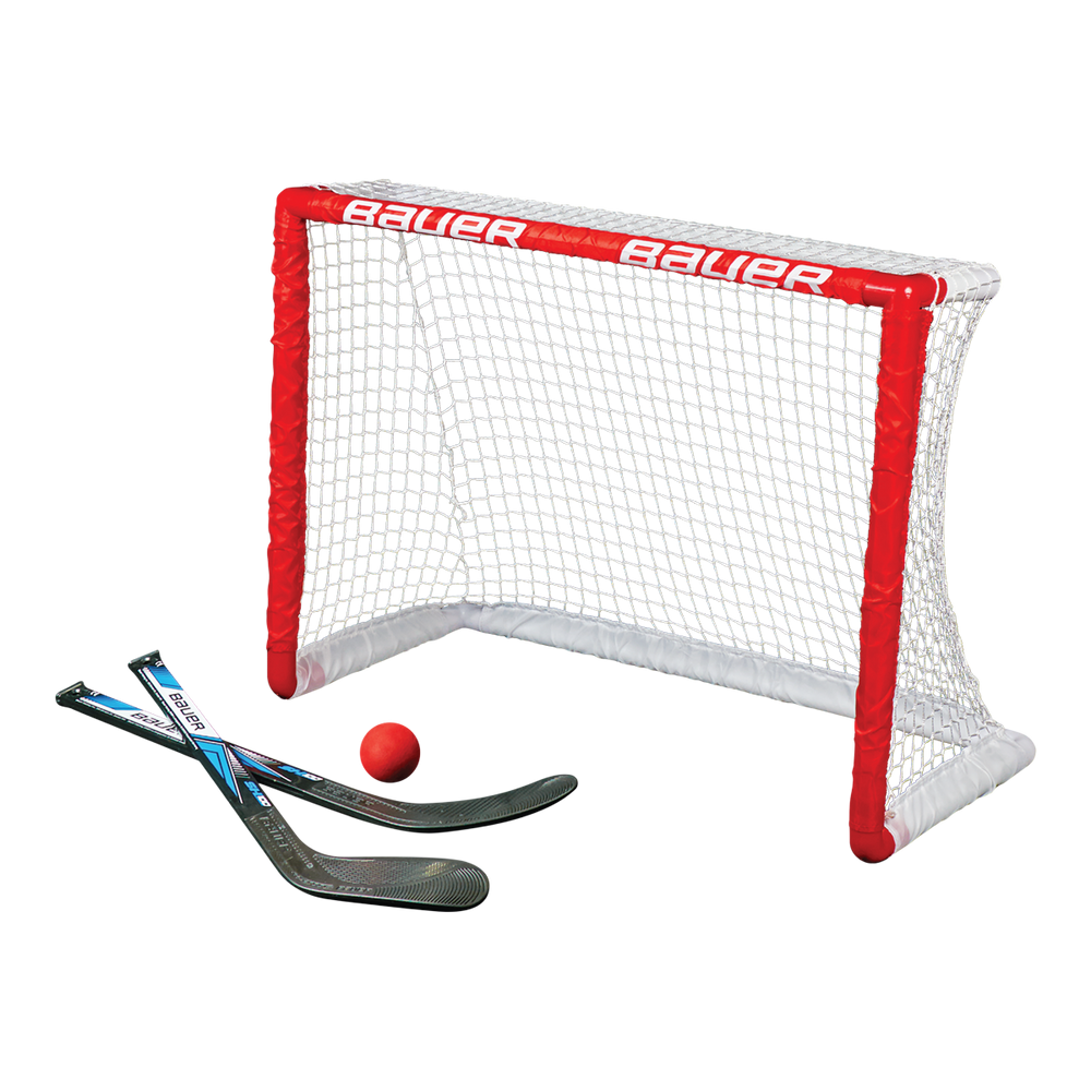 Franklin Sports NHL Kids Mini Hockey Set - Includes 1 Knee Hockey Goal - 2  Mini Hockey Sticks + 2 Foam Balls