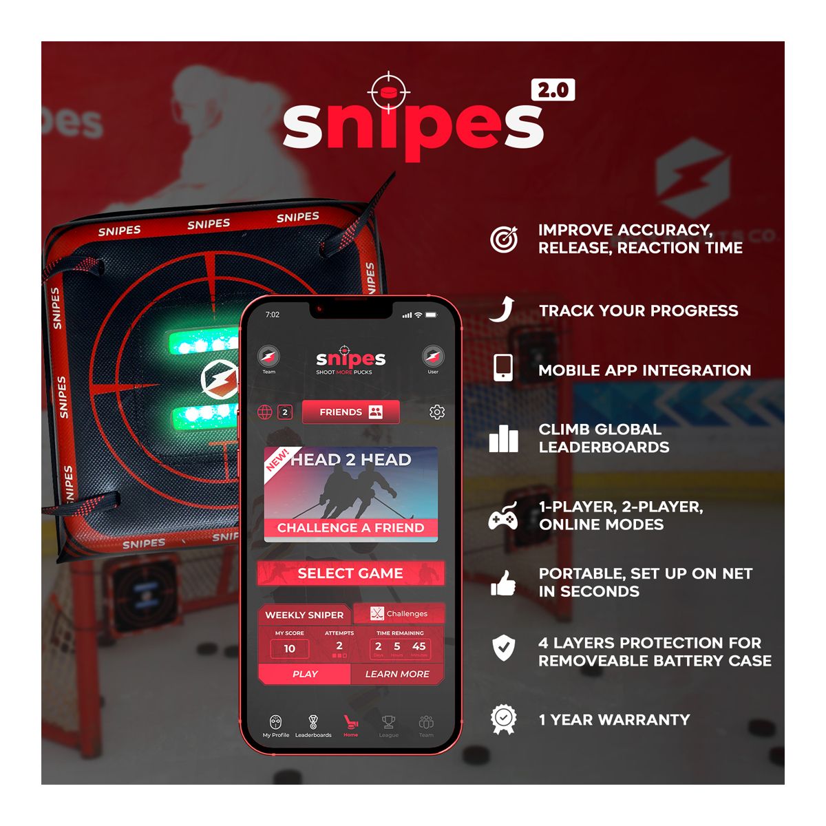 Snipes 2.0 Interactive Hockey Targets Composite_or_Mixed