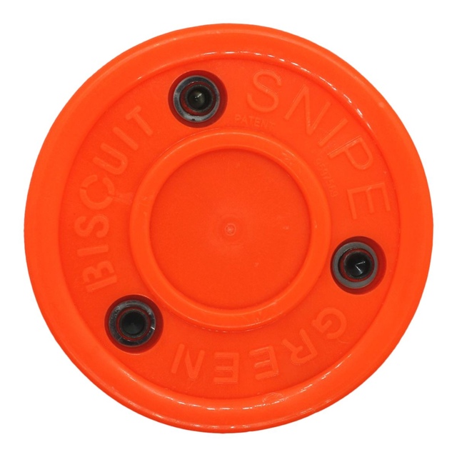 Green Biscuit Snipe Hockey Puck Overhead_Flat