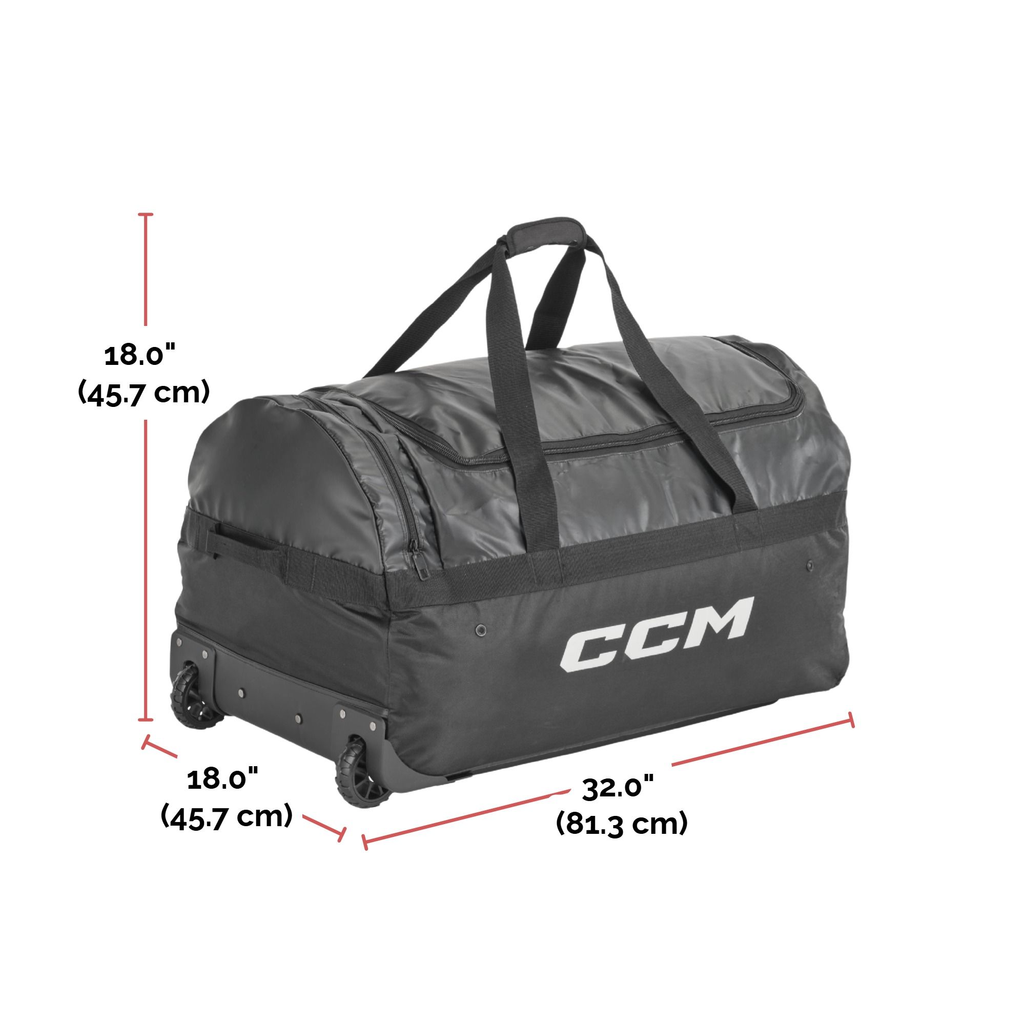 CCM 480 Player 32 Inch Senior Hockey Wheel Bag Front_Three_Fourths_Angled_Right