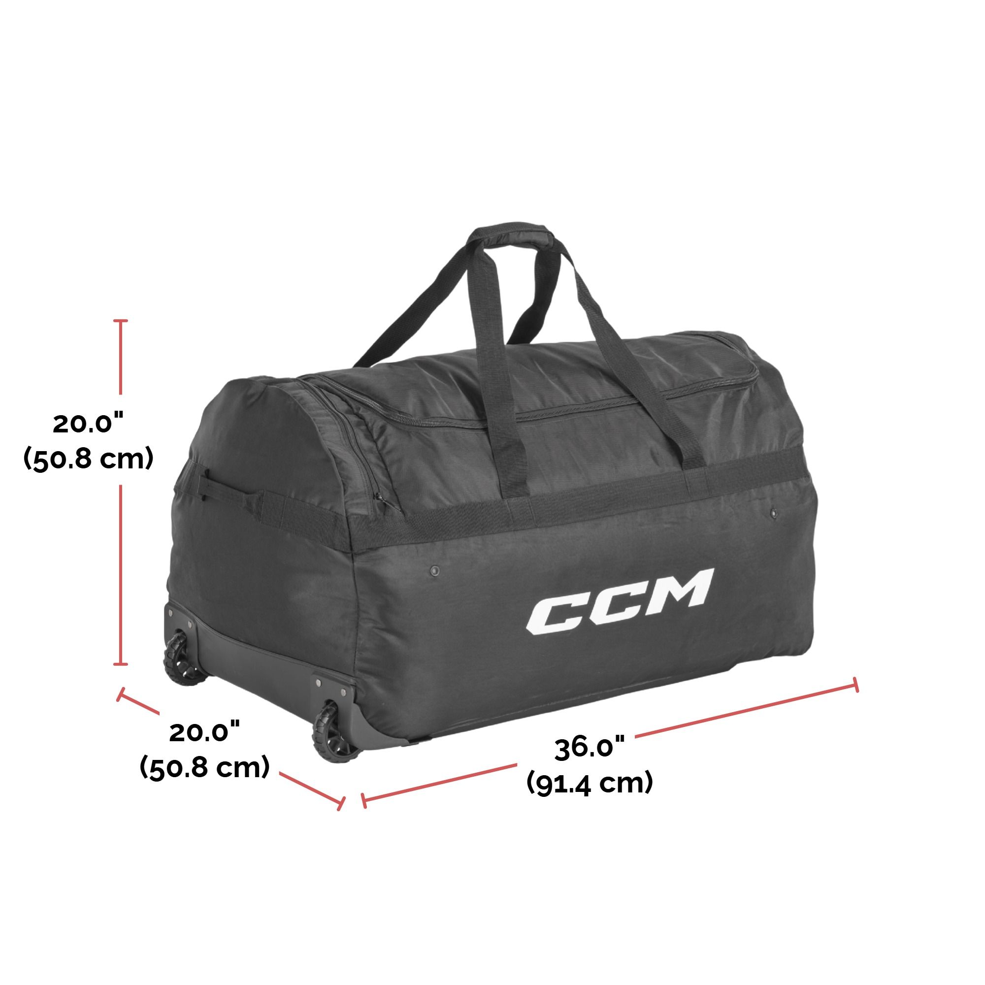 CCM 470 Premium 36 Inch Senior Hockey Wheel Bag Front_Three_Fourths_Angled_Right