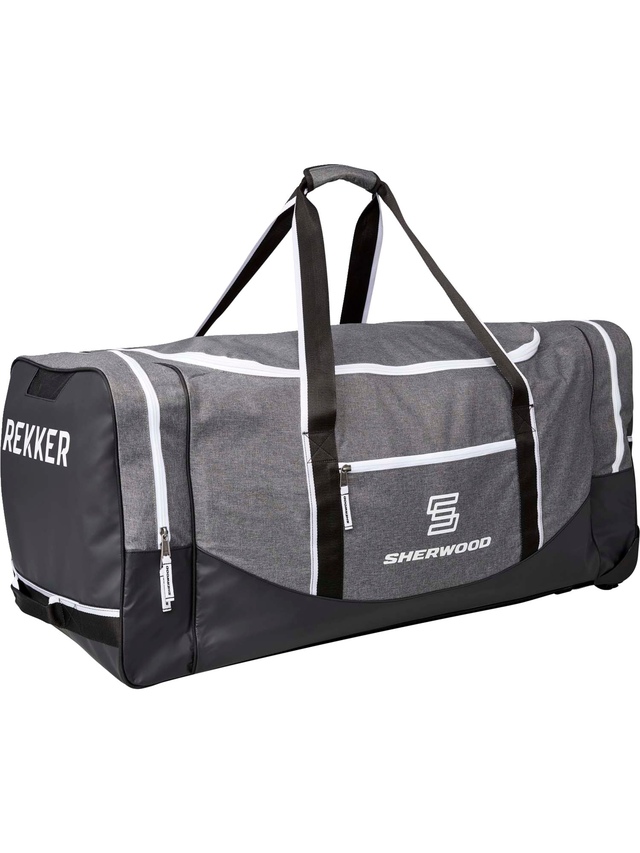 Sherwood Rekker Team Senior Goalie Wheel Bag Front_Three_Fourths_Angled_Right